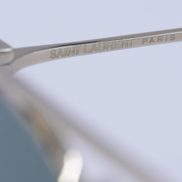 Saint Laurent SL708 003 Sunglasses Gold Aviator Frame, Green Lenses - Picture 9 of 11